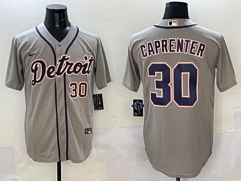 Men Detroit Tigers #30 Caprenter Grey Game Nike 2025 MLB Jersey style 5071